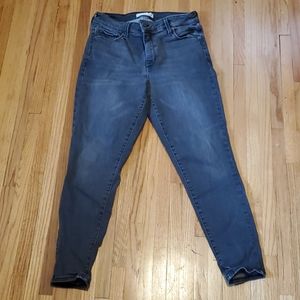 Gap curvy too skinny black faded stretch jeans 30